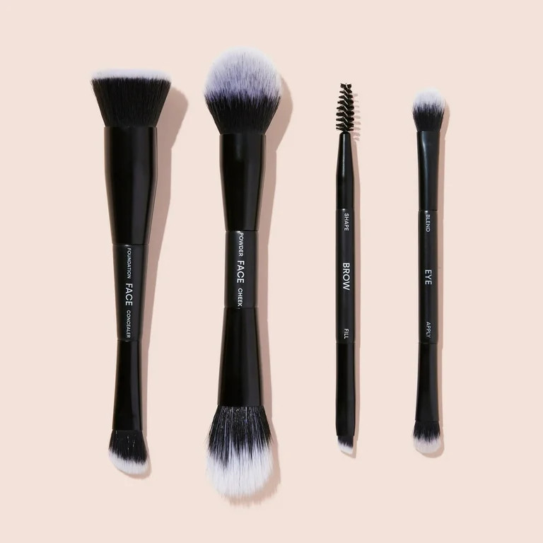 The Lip Bar Double Duty Dual Ended Face Makeup Brush Kit | Walmart (US)