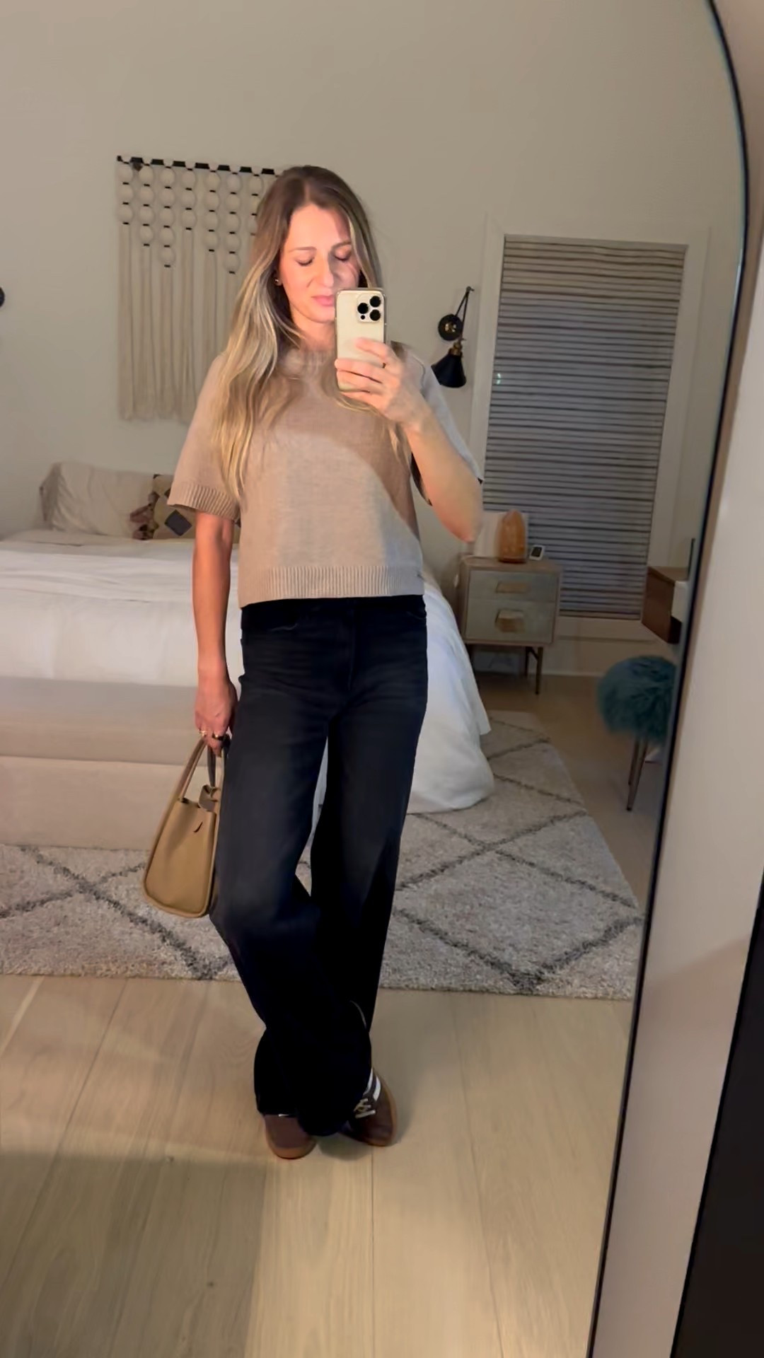 Casual outfit, running errands but like to look put together. 
This Amazon bag looks a lot like a much more expensive brand name one 🤫 mine is the color Sandy but I love the toffee brown too! 🤎 

#momoutfit #blackjeans #casualcool #over40 #amazonbags #abercrombie #cozyknits #cybersales #winterneutrals #brownsneakers #espressobrown

#LTKootd #LTKOver40 #LTKmomlife