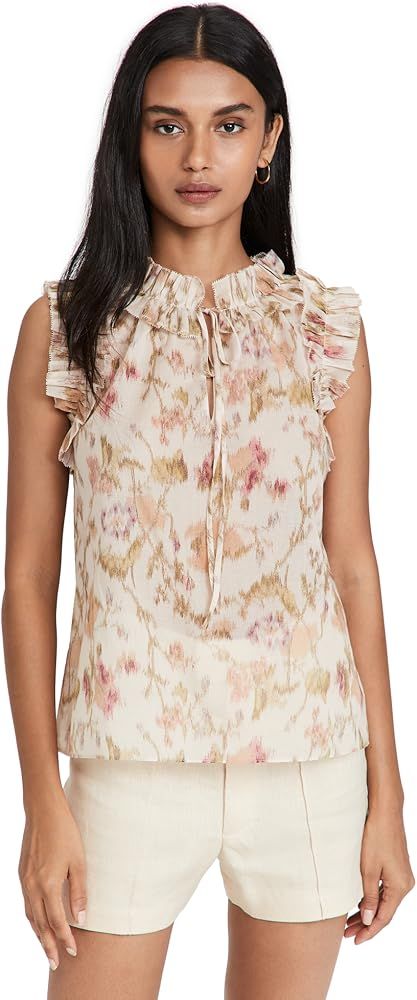 Rebecca Taylor Women's Picot Ruffle Blouse | Amazon (US)