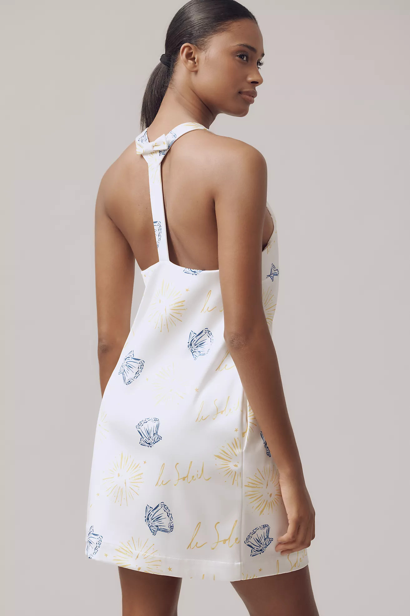 Nephthys Illustrated x Maeve Sleeveless Square-Neck Shift Mini Dress | Anthropologie (US)