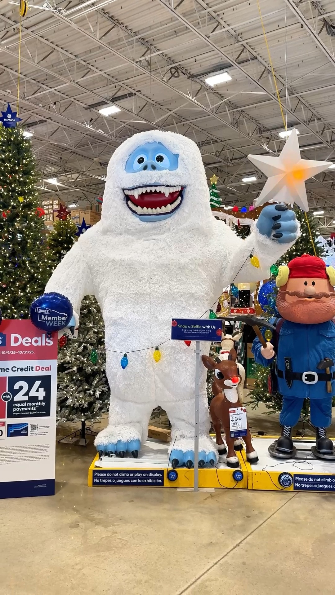 YES! I’m obsessed with this 9ft tall Abominable Snowman. Perfect giant outdoor Christmas decor.   I’m lucky my store had one live to test. #christmasdecor #abominablesnowman #outdoorchristmasdecor #oversized 

#LTKHome #LTKSeasonal #LTKHoliday
