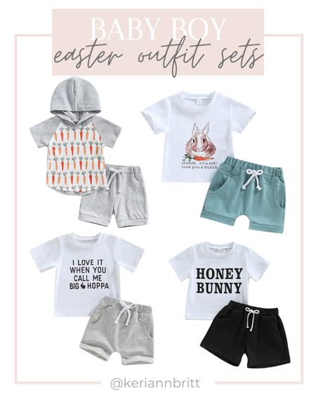 Baby boy Easter outfit sets

Tee and shorts set / graphic tee / baby Easter / bunny outfit / Easter 2023 / Amazon baby 

#LTKbaby #LTKSeasonal #LTKkids