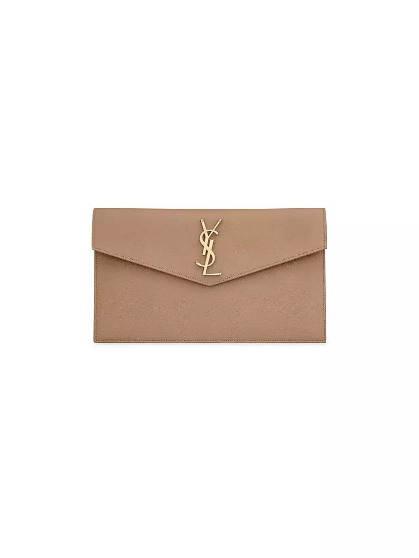 Medium Uptown Leather Clutch | Saks Fifth Avenue