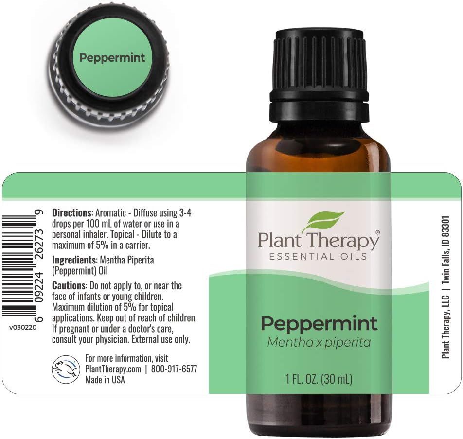 Peppermint Essential Oil. 30 ml (1 fl oz). 100% Pure, Undiluted, Therapeutic Grade | Amazon (US)
