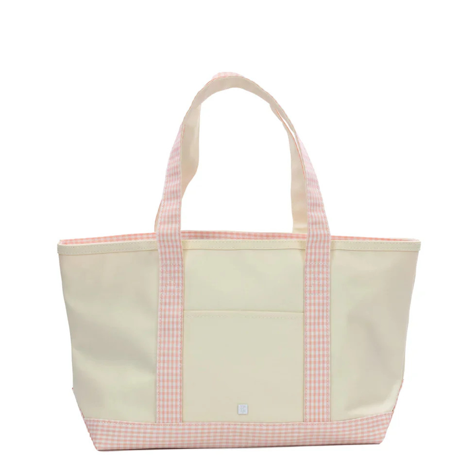 Gingham Taffy Trim Medium Tote | Morrow and Main