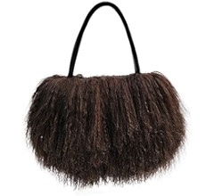 Women Luxury Real Lamb/Mongolian Flush Wool Fur With Genuine Leather Handles Handbag | Amazon (US)