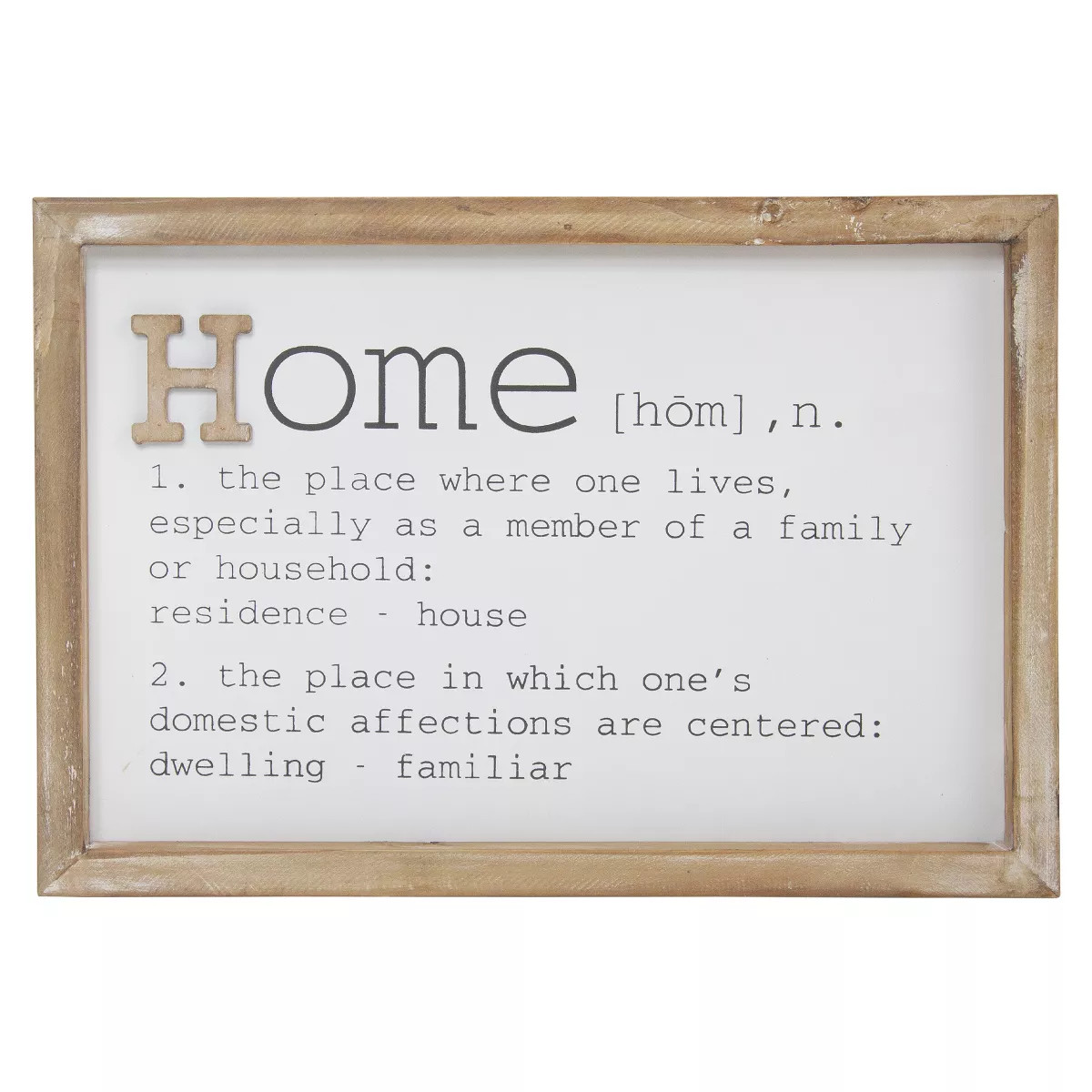 Northlight 12.5" Wooden Framed Definition of "Home" Plaque Wall Decor | Target
