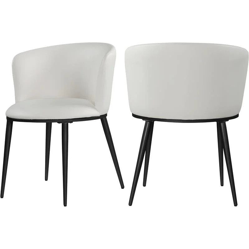Meridian Furniture Skylar White Faux Leather Dining Chair (Set of 2) | Walmart (US)