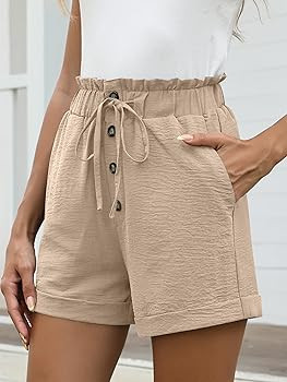 ANRABESS Womens Shorts Casual Summer High Waisted Elastic Drawstring Comfy Lounge Wide Leg Short ... | Amazon (US)