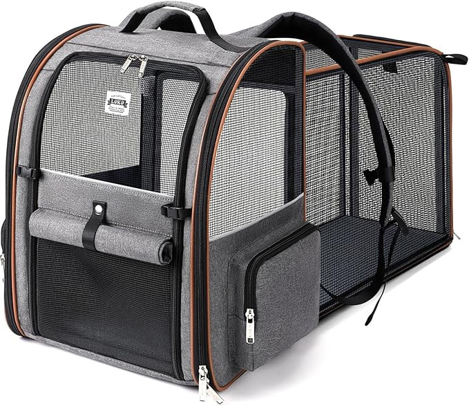 Lekebobor Large Cat Backpack Carrier Expandable Pet Carrier Backpack for Small Dogs Medium Cats F... | Amazon (US)