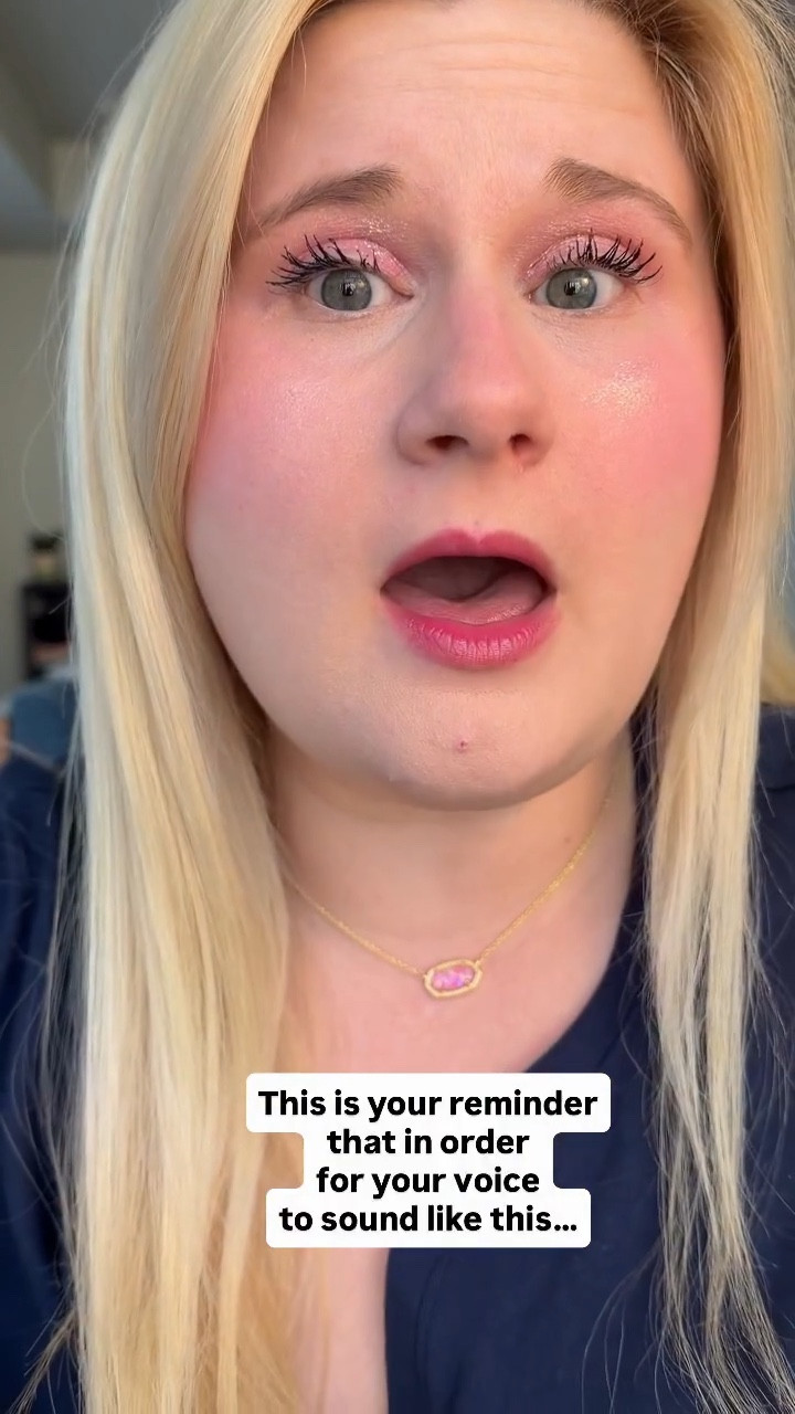 This is your reminder we have to sound “bad” before we sound “good”! 💓

The voice needs to shake like our arm lifting a dumbbell then eventually it will smooth out. 💪🏻 

If you’re not straining and it’s not shaking it’s already smoothed out!

Understanding how to press your vocal cords together is crucial for understanding this. 

Comment below if this helped put things into perspective and follow along for more singing tips!🫶🏻

#singinglessons #vocalcoach #vocalcords #vocalcoaching #singingtips