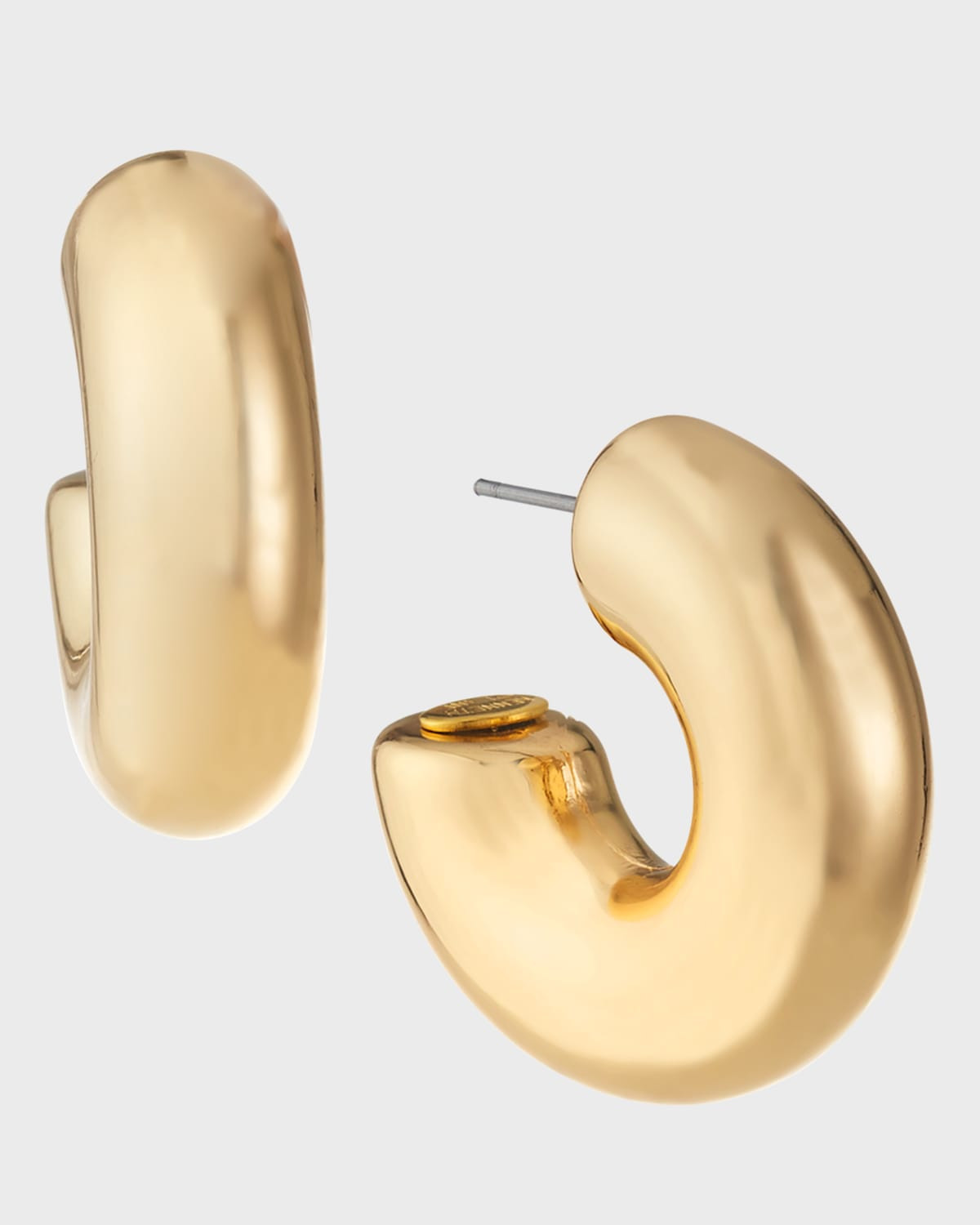 Polished Chubby Hoop Earrings, Gold | Neiman Marcus