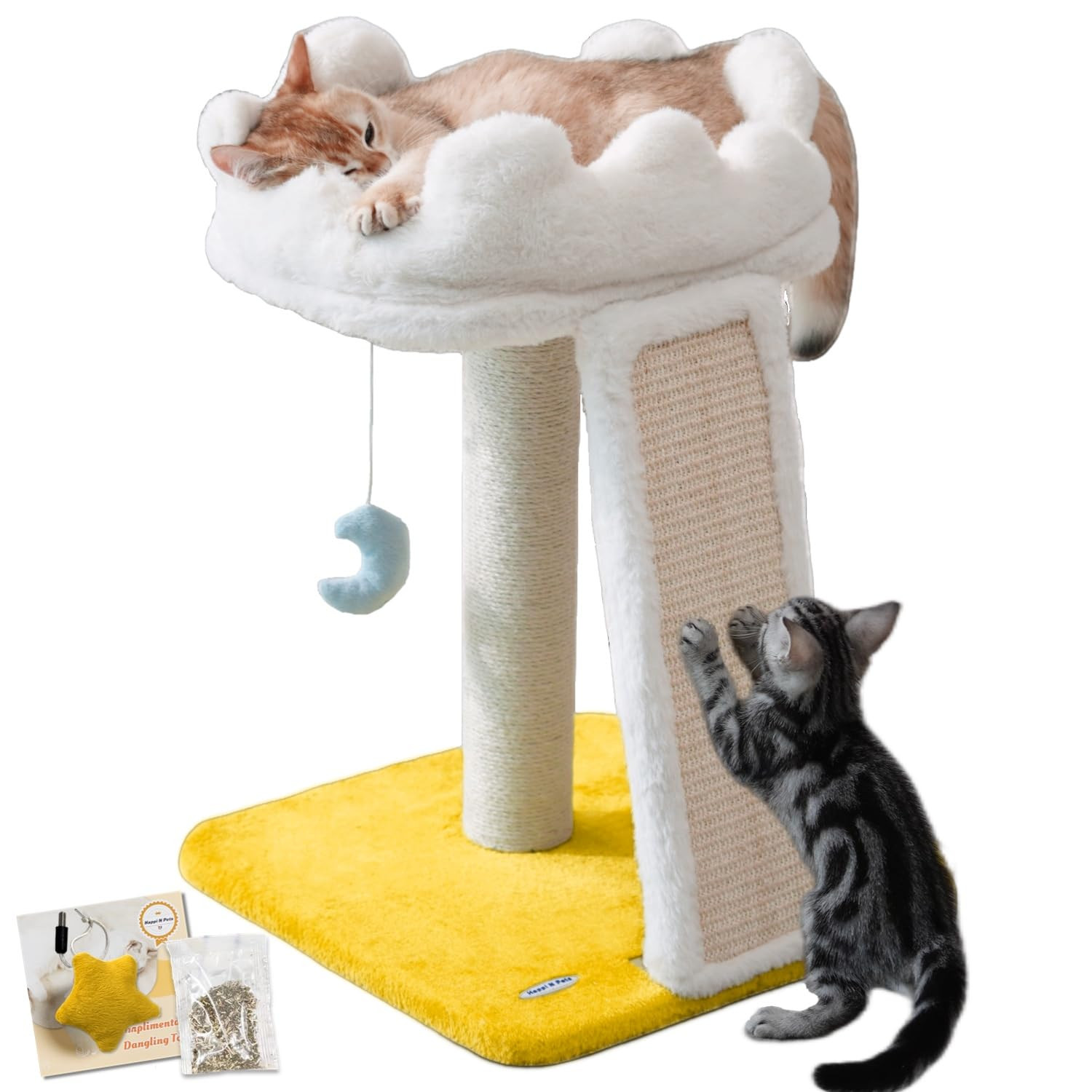Happi N Pets New Cloud Cat Tree Tower, Cat Scratching Post with Bed, Small Cat Tree, Compact Cat ... | Amazon (US)