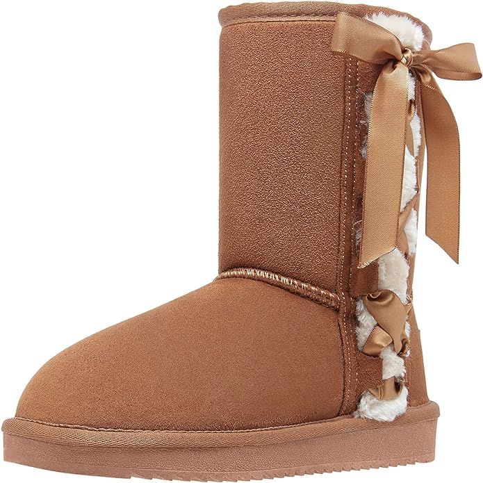 CAMEL CROWN Women's Mid-Calf Faux Fur Lined Snow Boots Warm Slip On Winter Boots Anti-Slip Bootie... | Amazon (US)