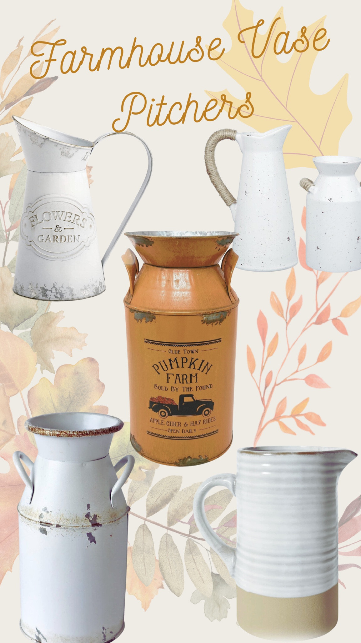 Farmhouse fall vases 

#LTKhome #LTKSeasonal #LTKunder50