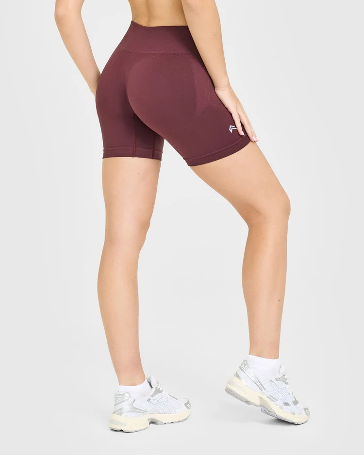 EnhanceLift\u2122 Seamless Shorts with White Logo 
 Velvet Mocha | Oner Active (UK / US)