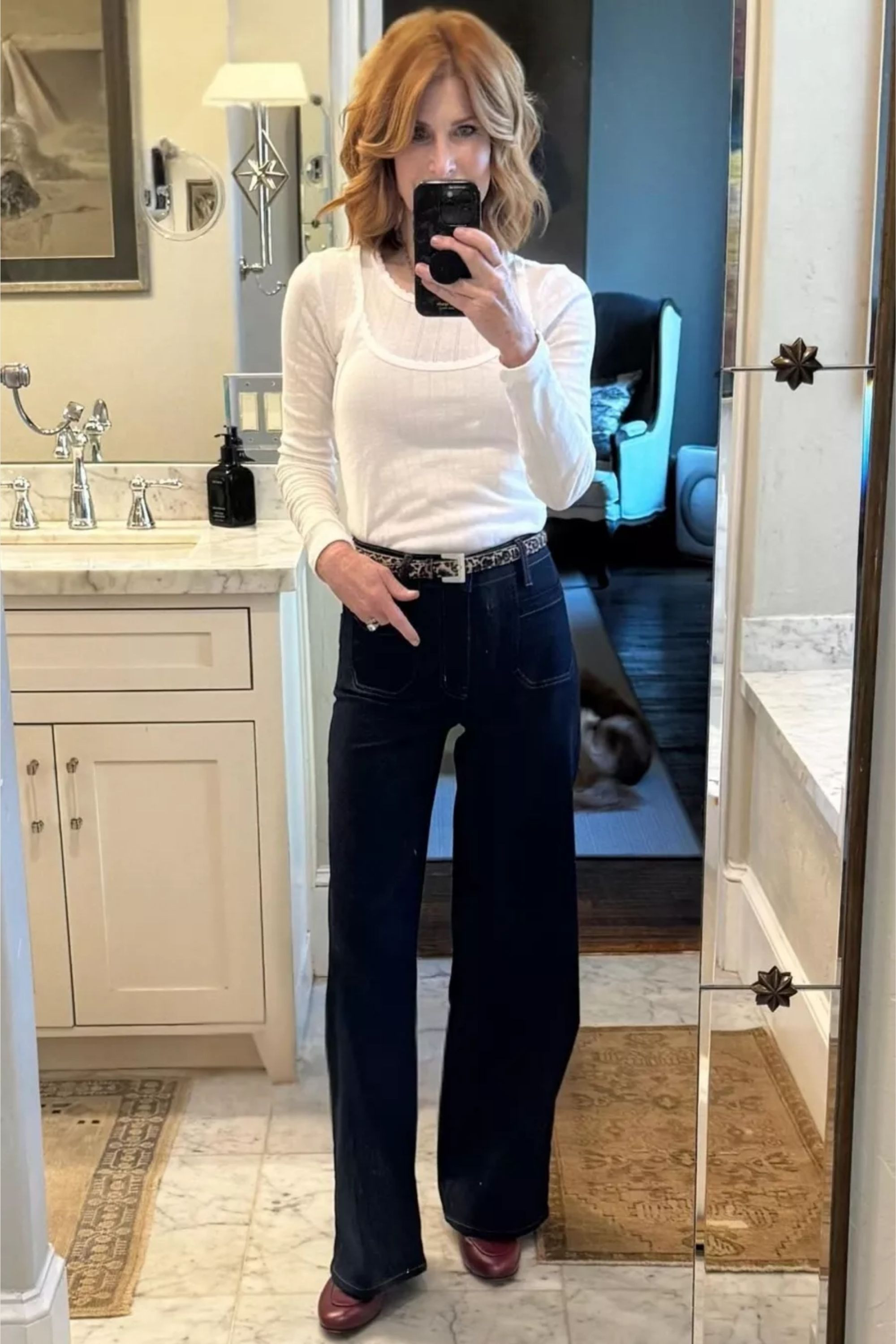 Dark wash denim is trending again, and these are such a flattering, easy pair to wear on repeat. The fit is so good—polished but still comfortable—and they look amazing with everything from a simple tee to a structured spring jacket.
 

 

#LTKSeasonal #LTKOver40 #LTKWorkwear