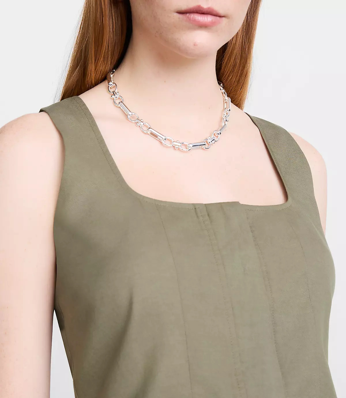 LOFT Versa Pure Spun Square Neck Crop Top | LOFT
