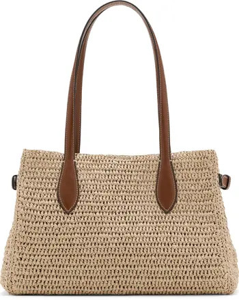 MANGO Natural Fiber City Shoulder Bag | Nordstrom | Nordstrom