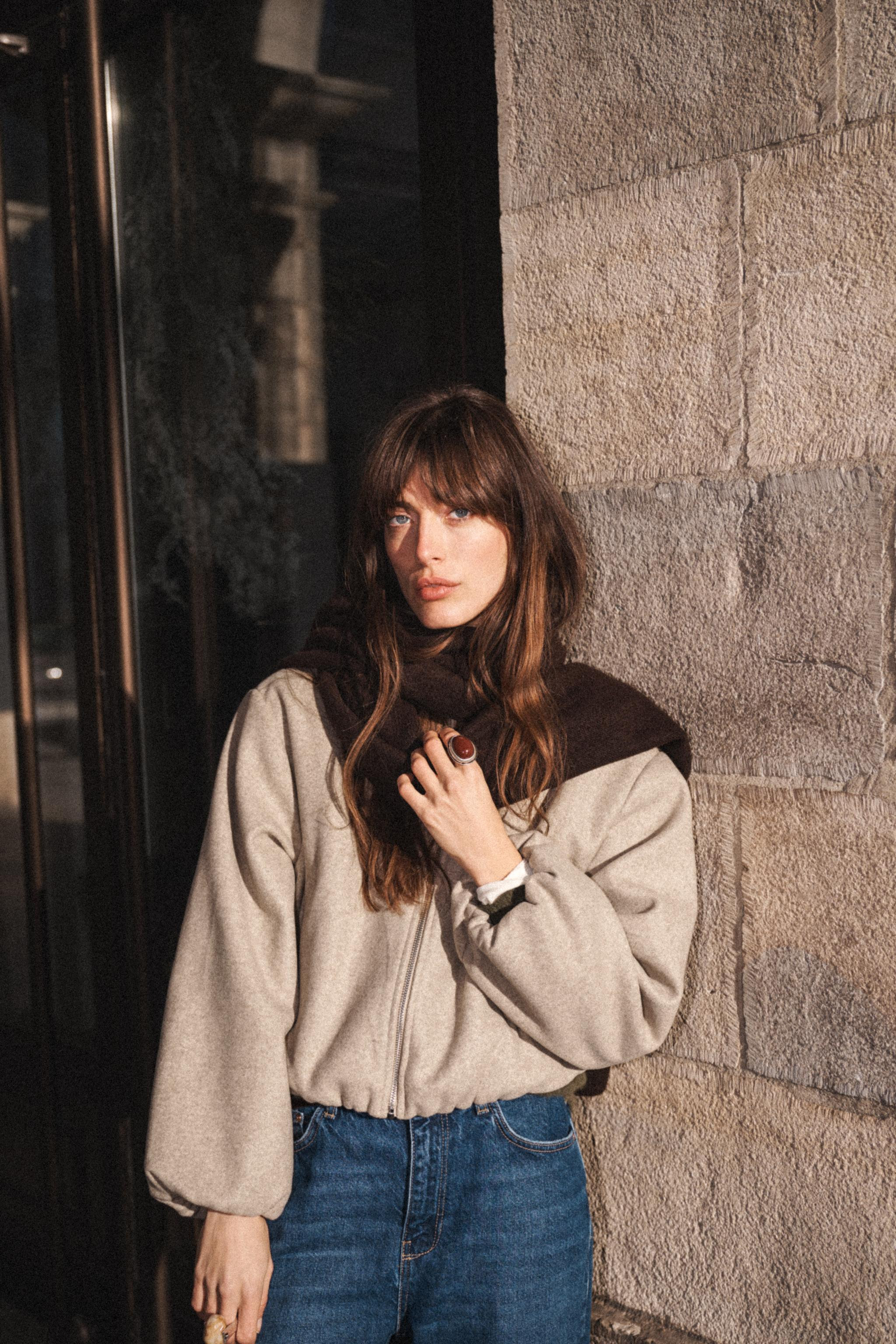 ELASTICATED TRIM SOFT BOMBER JACKET | Zara US