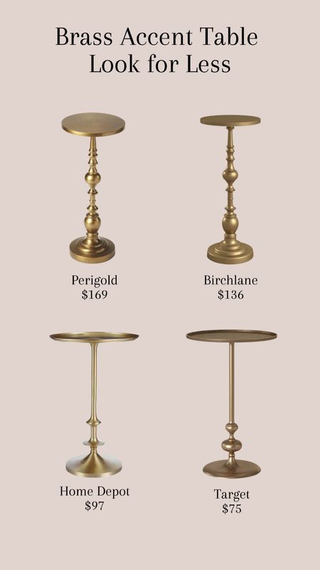 Brass Accent Table Look for Less #dupe #lookforless #accenttable #brass #homedecor

#LTKhome #LTKstyletip #LTKFind