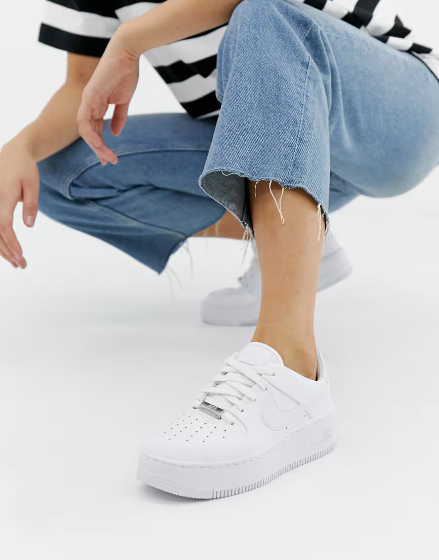 Nike white air force 1 sage low sneakers | ASOS (Global)