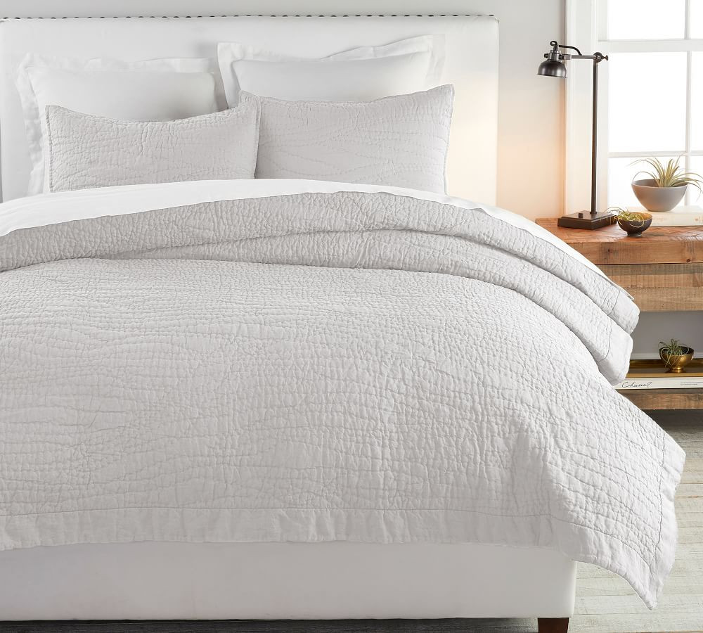 Belgian Flax Linen Handcrafted Quilt & Shams | Pottery Barn (US)