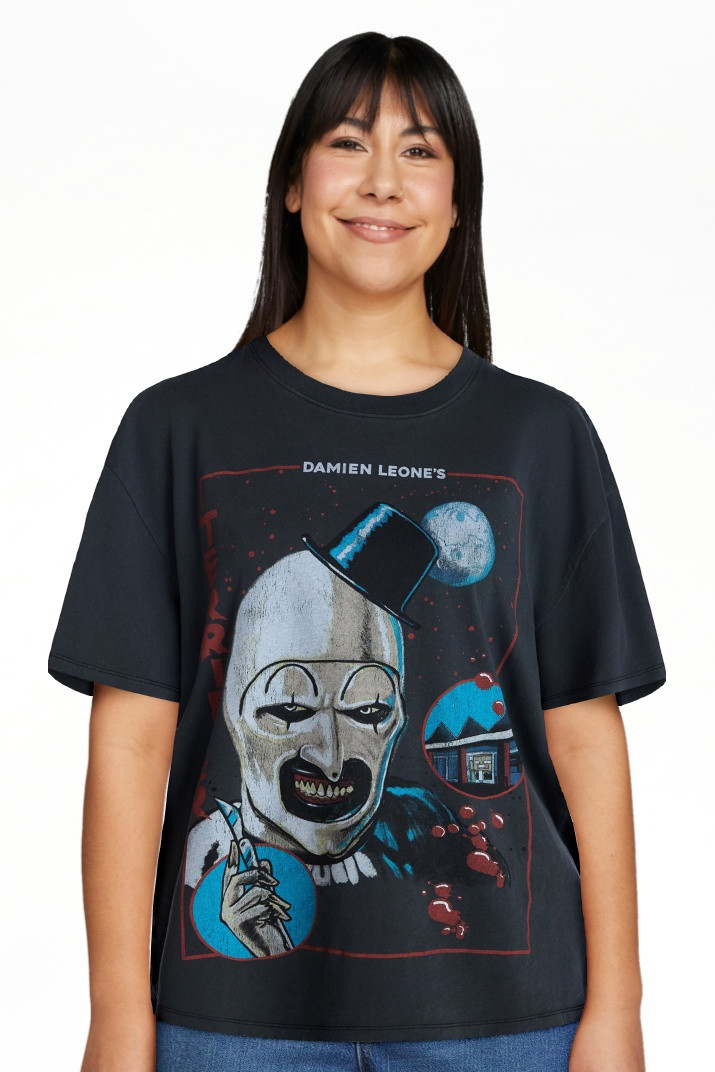 Terrifier Women's Collage Halloween Graphic Tee with Short Sleeves, Sizes XXS-XXL | Walmart (US)