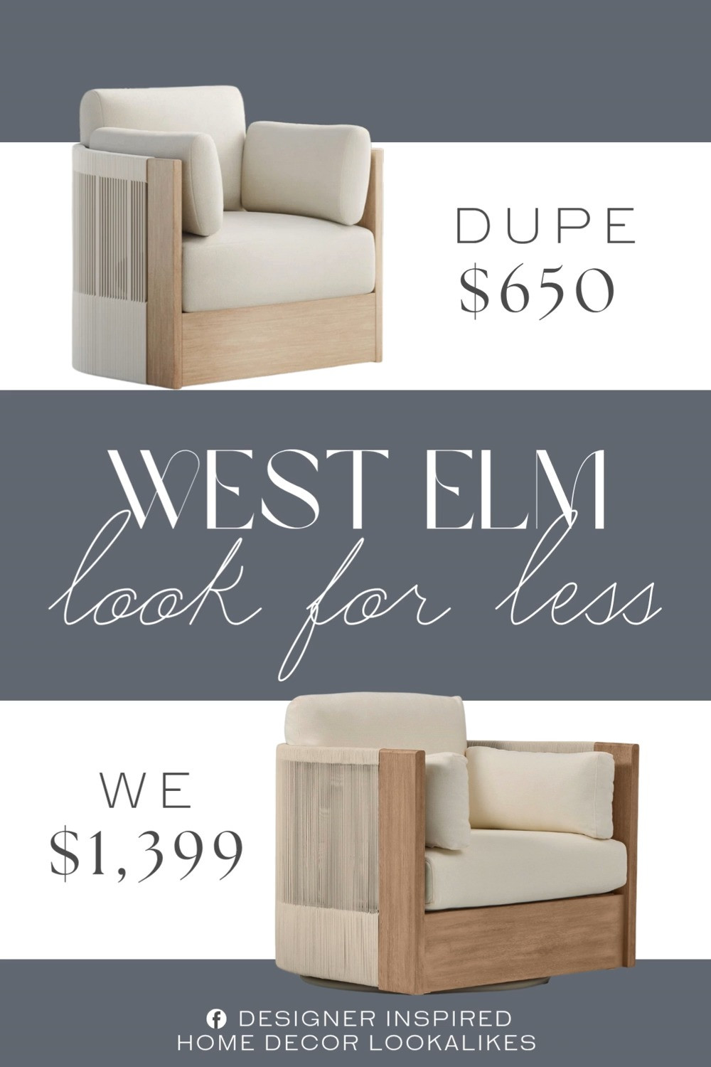 Inspired by West Elm Outdoor Swivel Chair. Modern Outdoor Swivel Lounge Chair. Coastal Swivel Patio Chair. Rattan Outdoor Swivel Chair. Boho Outdoor Accent Chair. Contemporary Outdoor Swivel Chair. Wicker Swivel Lounge Chair. 

Home more affordable option find copy cat similar look for less budget friendly affordable cheap cheaper beautiful pretty. Clearance sale coupon code discount code promo code luxury lookalike look a like Inspo inspiration inspired by idea ideas Love like these? I share multiple every day in my FB group.
#westelminspired #outdoorchair #swivelchair #patioinspo #outdoorliving #outdoorfurniture #furniturefind #wickerchair  

 #LTKHome