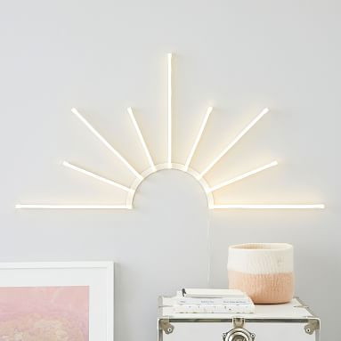 Sun Burst LED Wall Light | Pottery Barn Teen