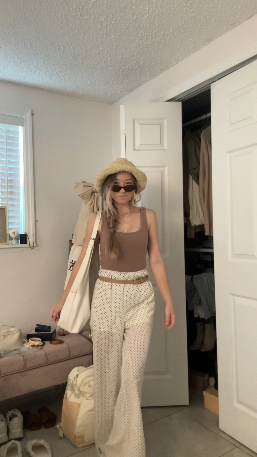 casual beach outfit with polka dot pants 🤍🐚🌊 

#LTKSeasonal #LTKootd