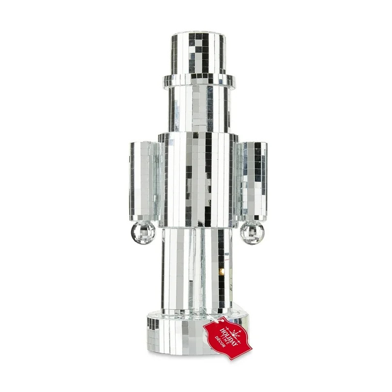 Silver Disco Nutracker, 14in x 6.5 in x 4.5 in, Holiday Time - Walmart.com | Walmart (US)