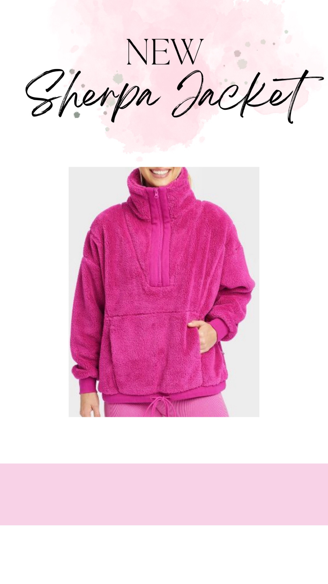 New Sherpa jacket by Joylab at Target! I am loving the oversized Sherpa jackets and this hot pink is perfect. I’ll be wearing this jacket all fall and winter - catch me ready for the snow 😅😂 Fall fashion, Fall outfits, athleisure look , target finds, target style

#LTKstyletip #LTKunder50