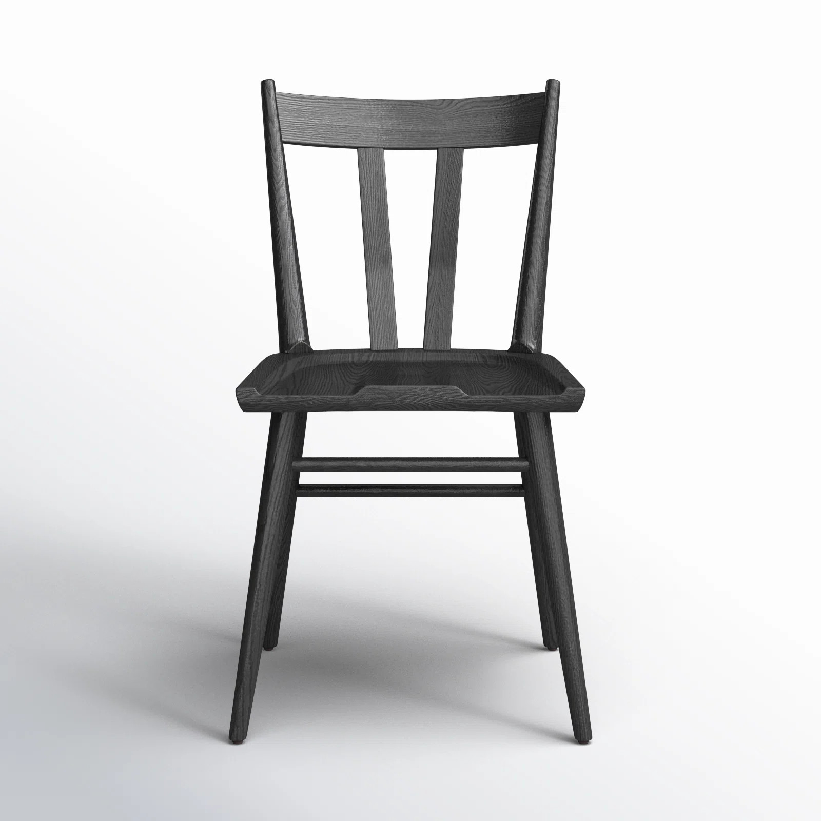Tolan Solid Wood Windsor Back Side Chair in Black | Wayfair North America