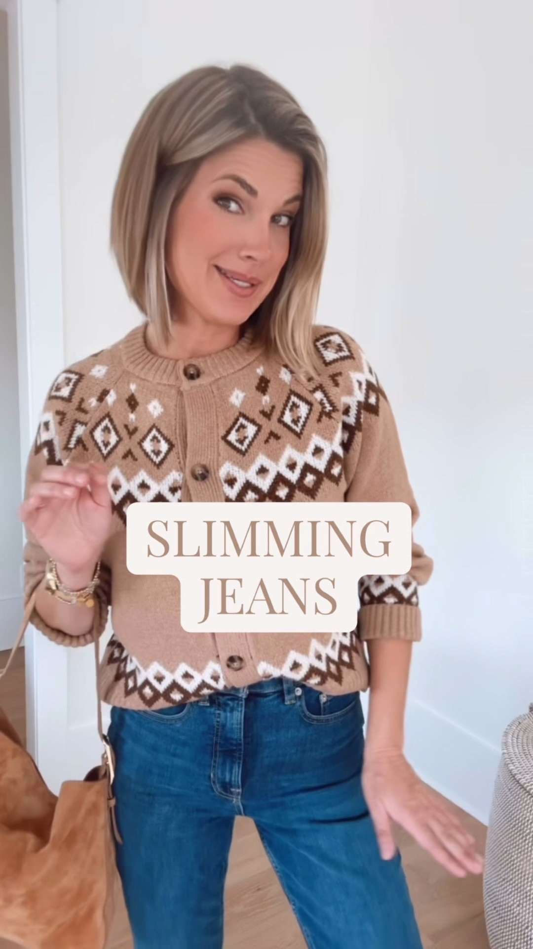 Size up in the waist of the jeans….1-2 sizes depending how much waist compression you want. I am 5’11” wearing the 8 tall. These are so flattering. If you’re a new customer you can use my discount code RACHELXSPANX. I have size small in the save sweater.  This would be a great thanksgiving outfit.  

#LTKTall #LTKOver40 #LTKFindsUnder50