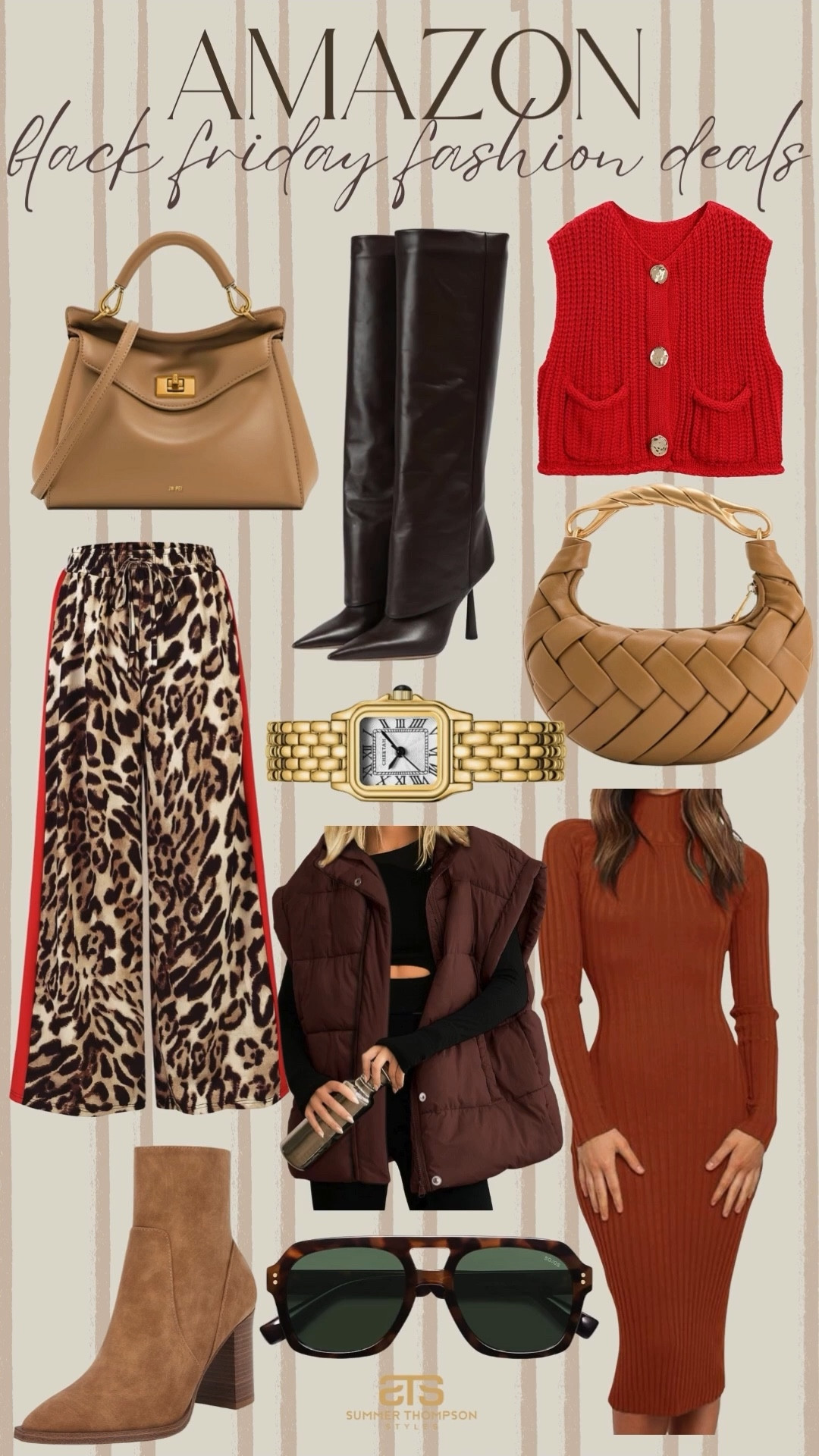 Amazon Black Friday deals I’m loving! 

Handbag. Purse. Tall boots. Sweater vest. Leopard pants. Puffer vest. Gold watch. Sweater dress. Cyberweek  

#LTKSaleAlert #LTKFindsUnder100 #LTKCyberWeek