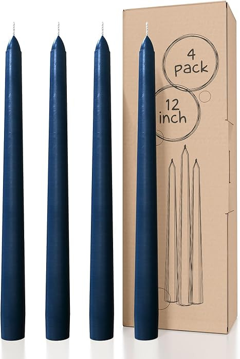 CANDWAX 12 inch Taper Candles - Set of 4 Dripless and Smokeless Unscented Slow Burning Candle Sti... | Amazon (CA)