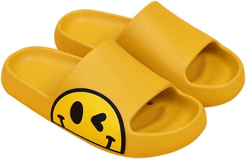 Cute Smiley Face Slippers Sandals for Women and Men, Soft Lightweight Thick Sole Comfy House Slip... | Walmart (US)