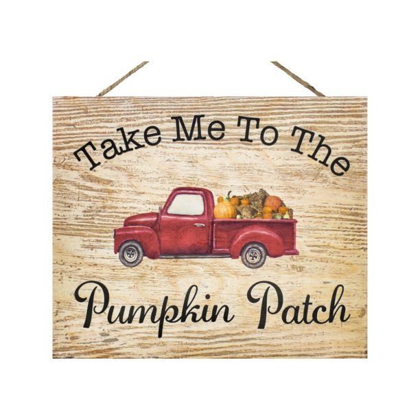 JennyGems Take Me To The Pumpkin Patch Fall Harvest Sign, Thanksgiving Pumpkin Decor Sign, Front ... | Walmart (US)