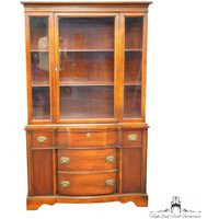 Vintage Antique Solid Mahogany Traditional Duncan Phyfe Style 42"" China Cabinet | Etsy (US)