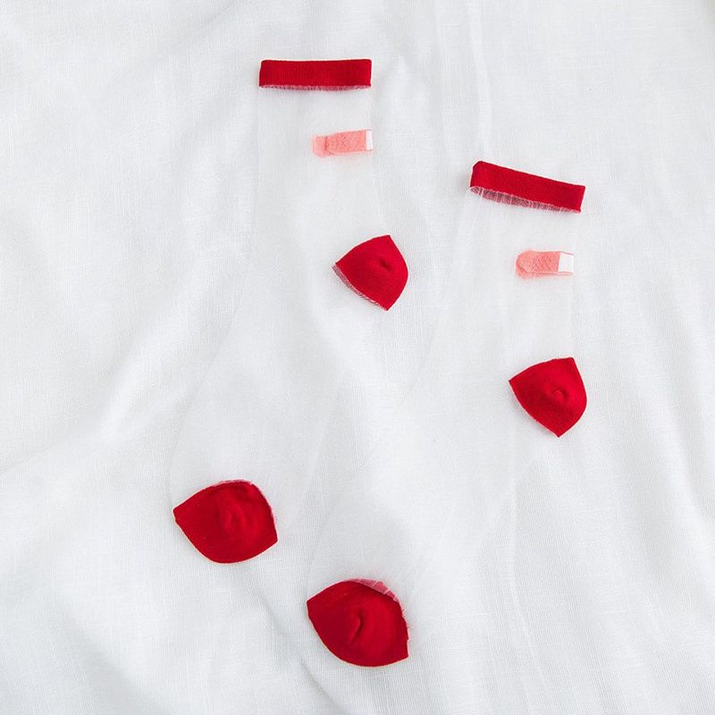 AkoaDa 1Pair Ultra Thin Colorful Transparent Crystal Socks Short Stockings Cotton Bottom Anti-Sli... | Walmart (US)