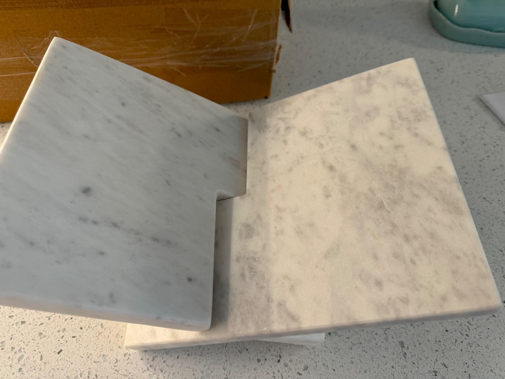 Bloomingville Decorative Marble Book Holder, White | Amazon (US)