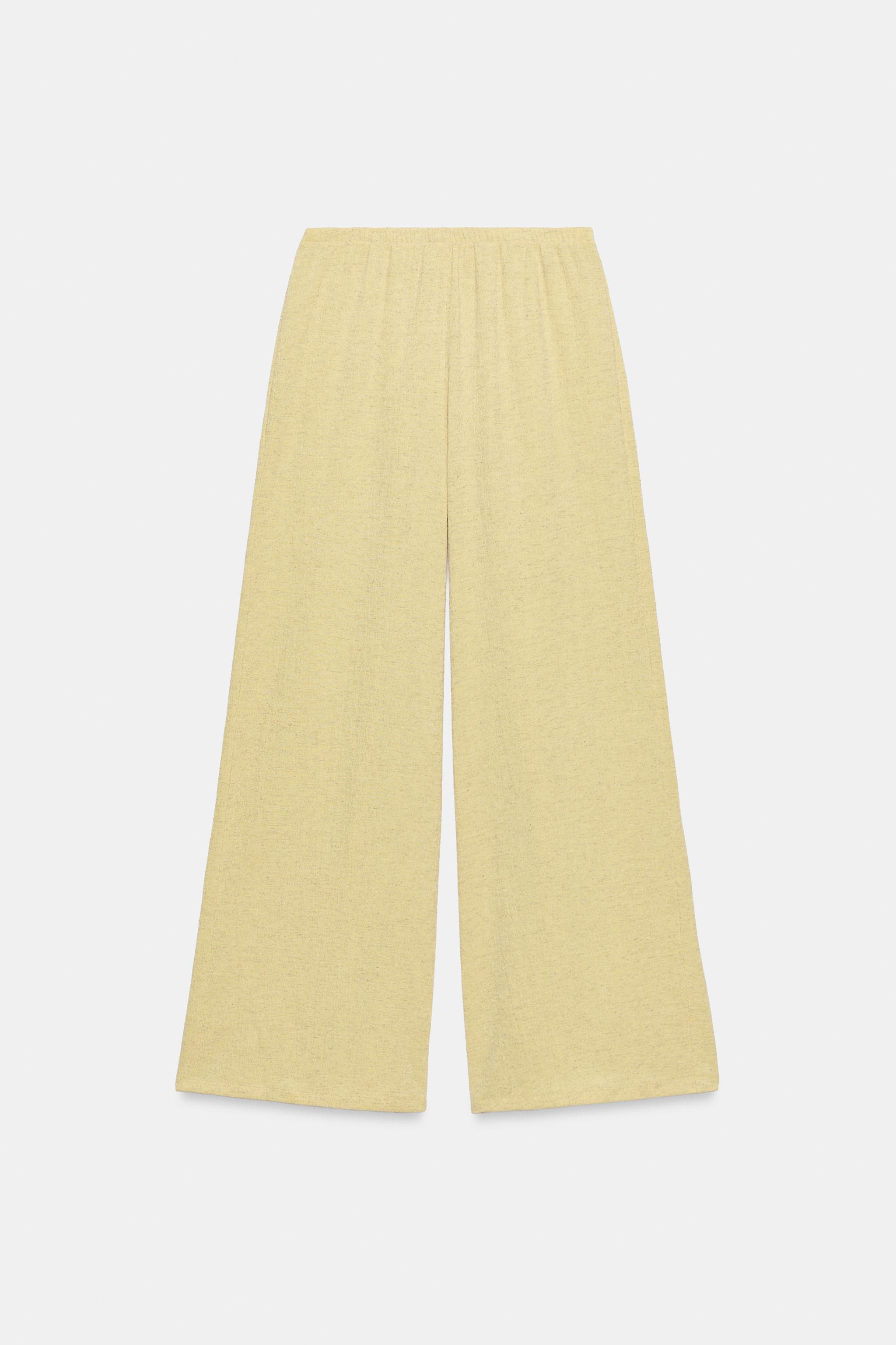 TEXTURED STRAIGHT LEG PANTS | Zara US