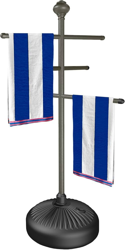 Hestiasko Pool Towel Rack Outdoor, 59" Metal Outdoor Towel Rack for Hot Tub with 3 Adjustable Bar... | Amazon (US)