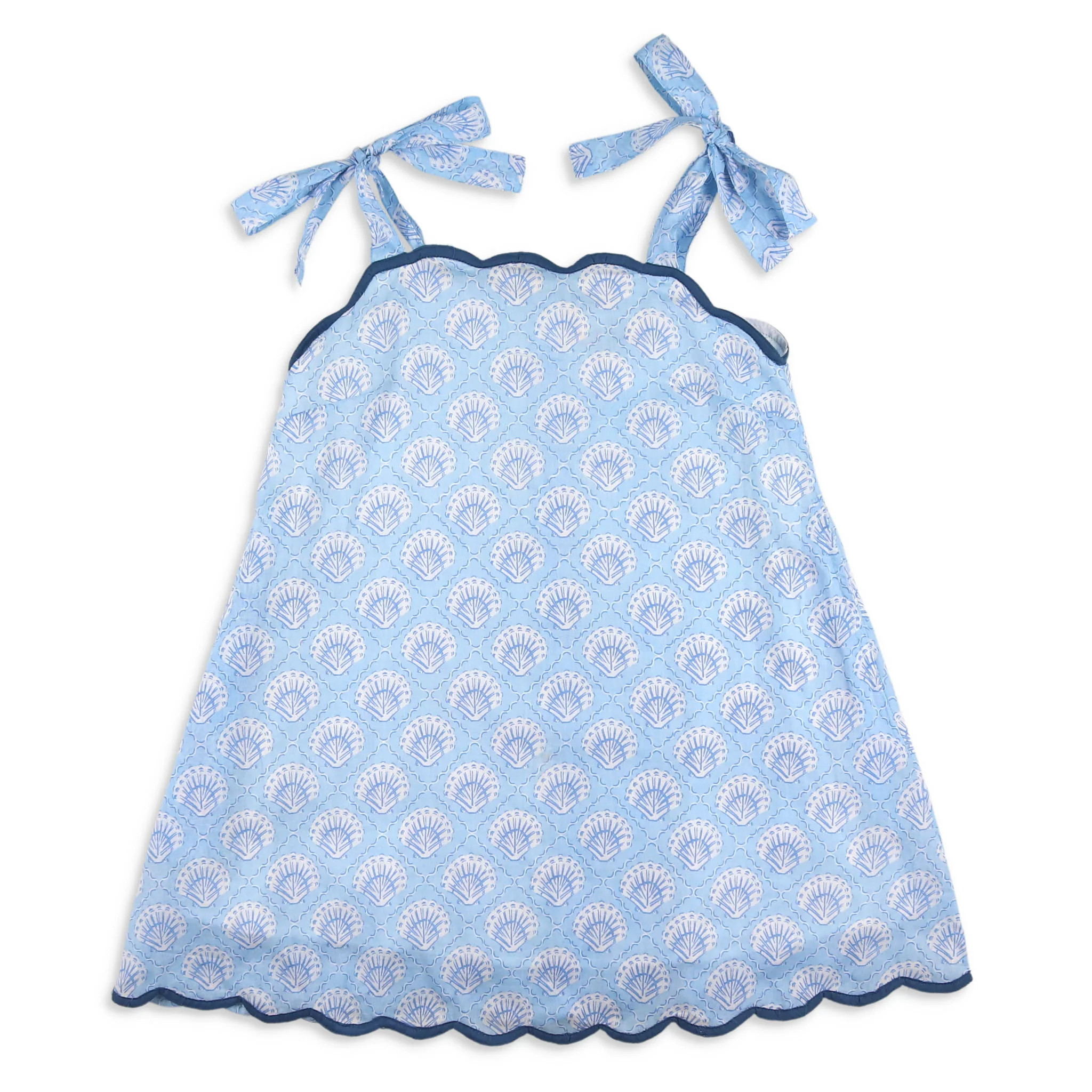 Girls Scallop Dress - By the Sea - Shrimp and Grits Kids | Shrimp and Grits Kids