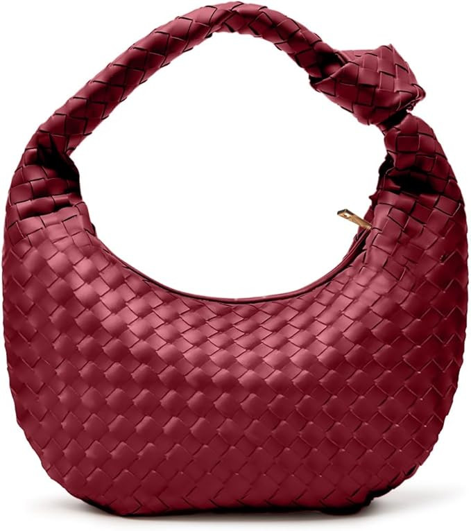 Woven Purse for Women - Woven Tote bag for Women - Knotted Slouchy Large Shoulder Bags - Soft Veg... | Amazon (US)