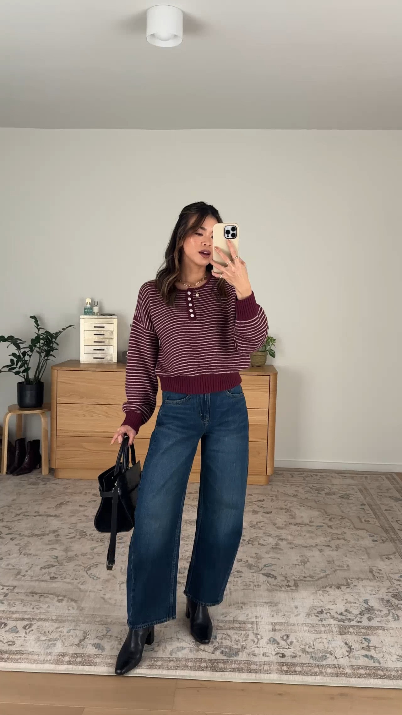 I love maroon for fall! This @abercrombie top is so cozy!
Use the stackable Abercrombie discount code AFCHLOE for an extra 15% off🤎

Sizing info:
-Abercrombie High Rise Barrel Jean (Size 24 Short in Dark)
-Abercrombie Merino Wool-Blend Henley Sweater (Size XS in Maroon Stripe)

Fall Abercrombie new arrivals, Abercrombie sweaters, Abercrombie petite pants, Abercrombie petite jeans, Abercrombie fall sweater, Abercrombie petite sweater, Petite style, petite fashion, mom outfit, mom style, petite pants, petite outfit ideas, petite outfits, best pants for petite, petite denim, vacation outfits, fall outfits, fall style, fall trends, fall looks fall outfit ideas, Abercrombie try on, fall jeans, fall lookbook, fall outfits, 

**Use code AFCHLOE to get an additional 15% off almost everything in stores and online at checkout from September 10, 2026 to September 14, 2026 in US/CA. Exclusions apply. See details online.

#LTKootd #LTKSeasonal #LTKPetite