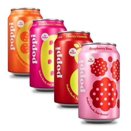 Poppi Prebiotic Soda, Short List Variety Pack, 12 oz, 12 Pack Cans | Walmart (US)