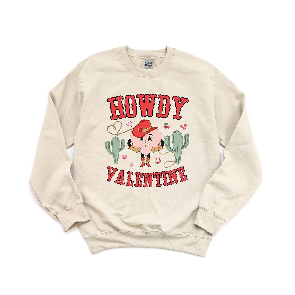Simply Sage Market Women's Graphic Sweatshirt Howdy Valentine Heart | Target