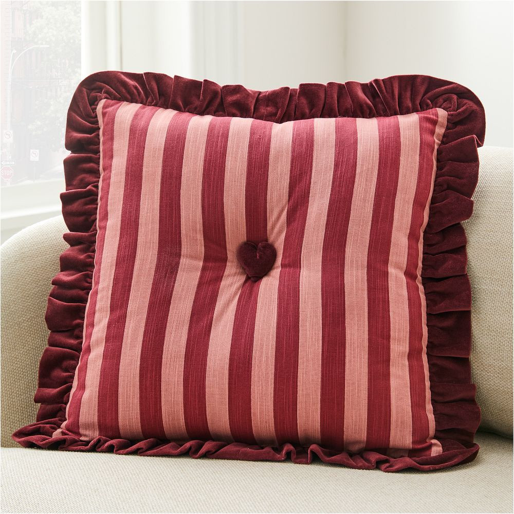Button-Tufted Heart Pillow Cover | West Elm (US)